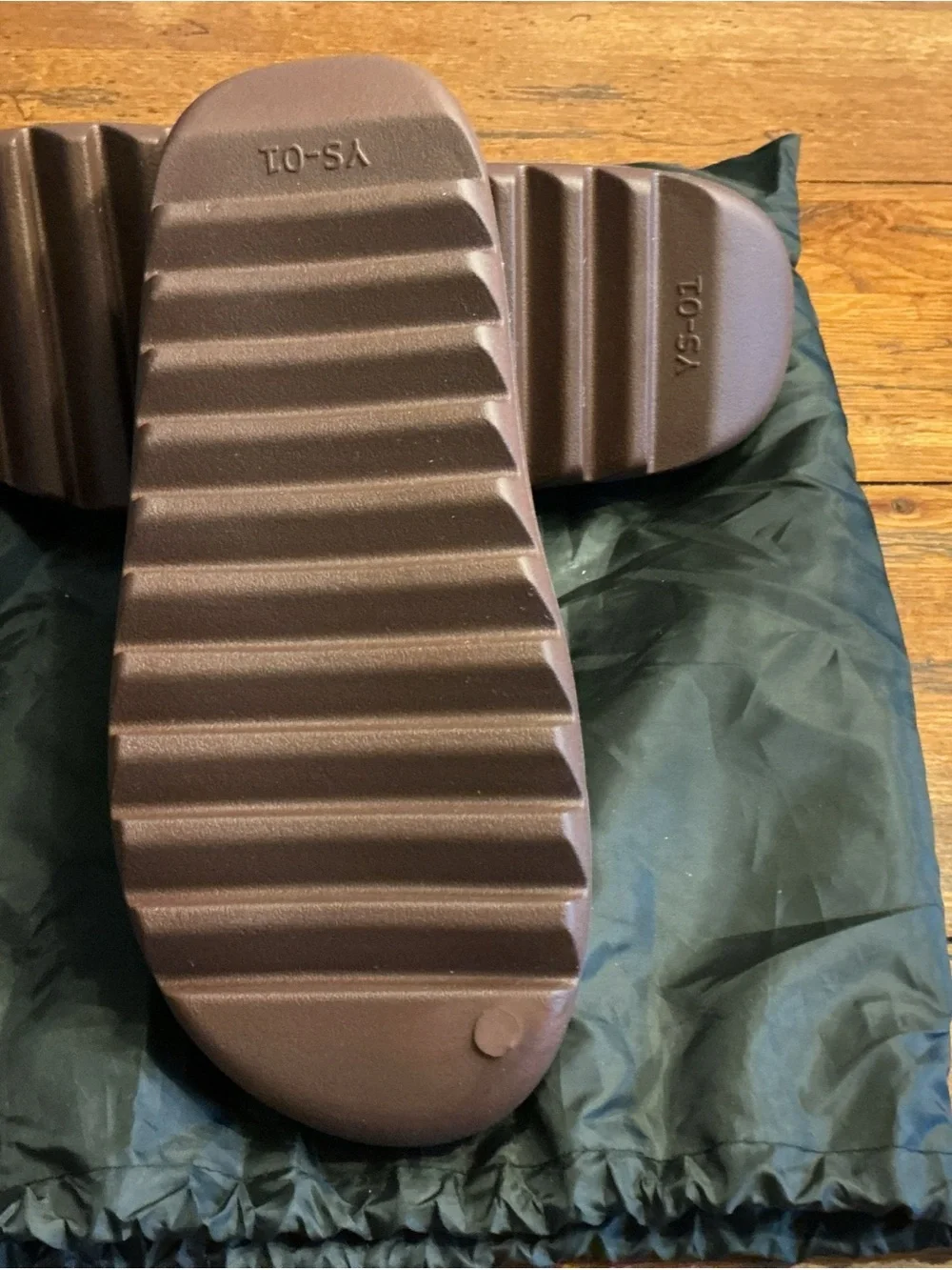 Yeezy Men's Slide Sandals in Dark Brown Size14